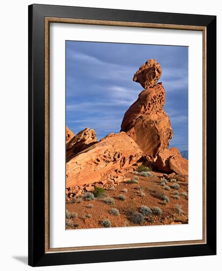 Balance Rock, Valley of Fire State Park, Nevada, USA-Charles Sleicher-Framed Photographic Print