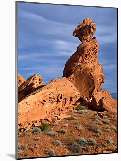 Balance Rock, Valley of Fire State Park, Nevada, USA-Charles Sleicher-Mounted Photographic Print