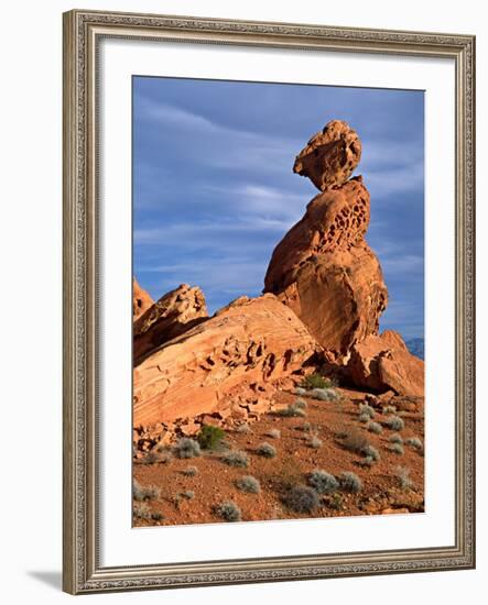 Balance Rock, Valley of Fire State Park, Nevada, USA-Charles Sleicher-Framed Photographic Print