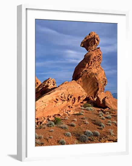 Balance Rock, Valley of Fire State Park, Nevada, USA-Charles Sleicher-Framed Photographic Print