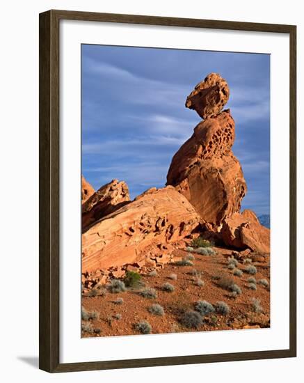 Balance Rock, Valley of Fire State Park, Nevada, USA-Charles Sleicher-Framed Photographic Print