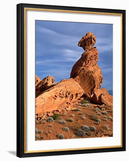 Balance Rock, Valley of Fire State Park, Nevada, USA-Charles Sleicher-Framed Photographic Print