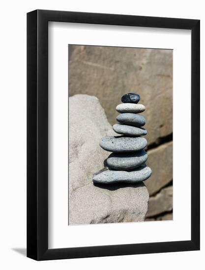 Balance, Stone Heap, Symbol-Catharina Lux-Framed Photographic Print