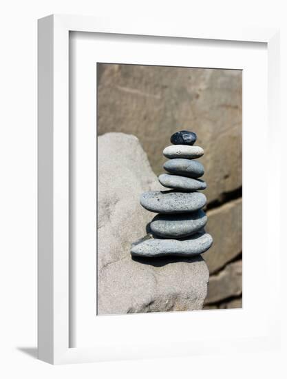 Balance, Stone Heap, Symbol-Catharina Lux-Framed Photographic Print