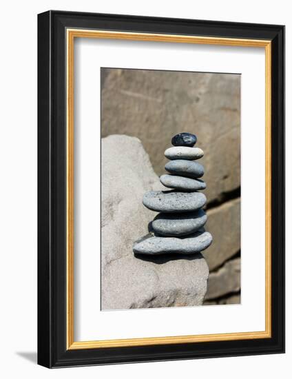 Balance, Stone Heap, Symbol-Catharina Lux-Framed Photographic Print