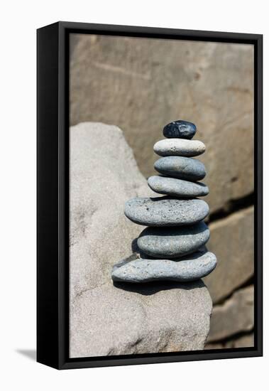 Balance, Stone Heap, Symbol-Catharina Lux-Framed Premier Image Canvas