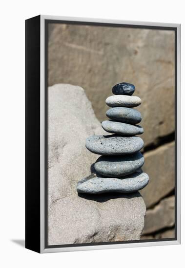 Balance, Stone Heap, Symbol-Catharina Lux-Framed Premier Image Canvas