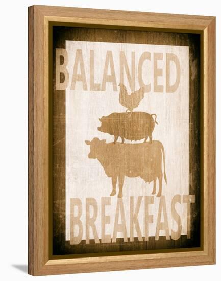 Balanced Breakfast Two-Alicia Soave-Framed Stretched Canvas