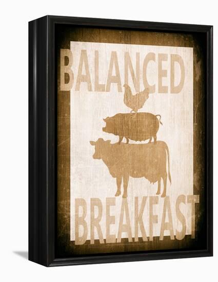 Balanced Breakfast Two-Alicia Soave-Framed Stretched Canvas