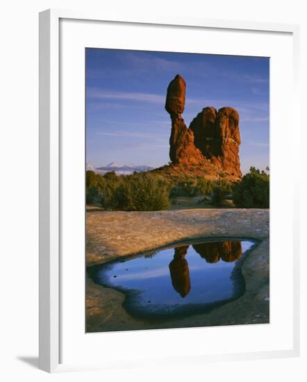 Balanced Rock, Arches National Park, Utah, USA-Charles Gurche-Framed Photographic Print