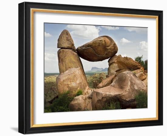 Balanced Rock in Grapevine Hills, Big Bend National Park, Brewster, Texas, Usa-Larry Ditto-Framed Photographic Print