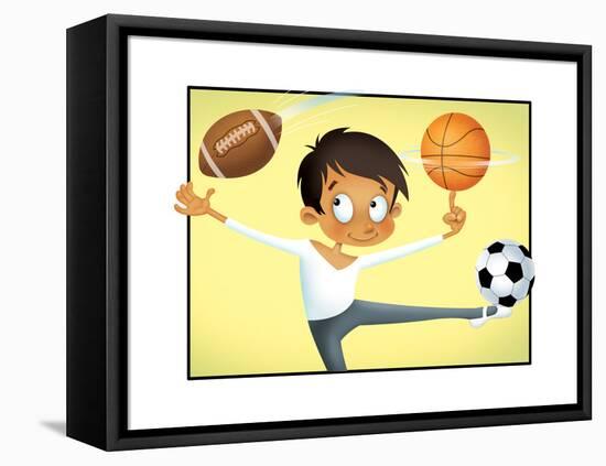 Balancing Act - Humpty Dumpty-James Rhinehelder-Framed Premier Image Canvas