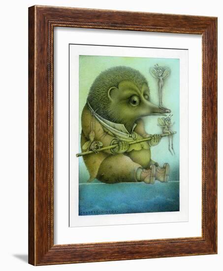 Balancing Hedgehog and Friends-Wayne Anderson-Framed Giclee Print