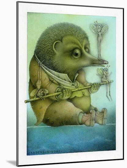 Balancing Hedgehog and Friends-Wayne Anderson-Mounted Giclee Print