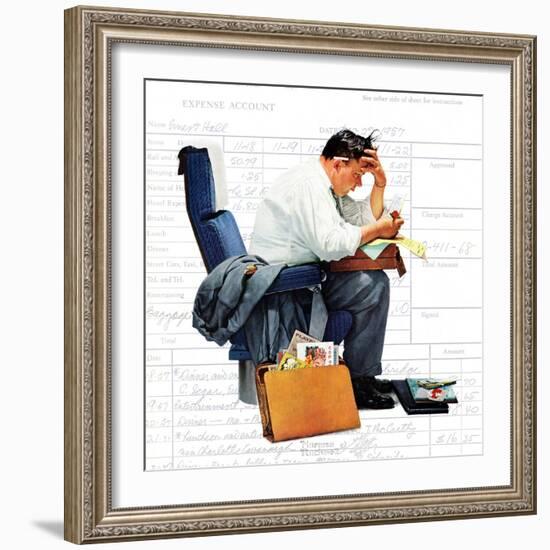 "Balancing the Expense Account", November 30,1957-Norman Rockwell-Framed Giclee Print