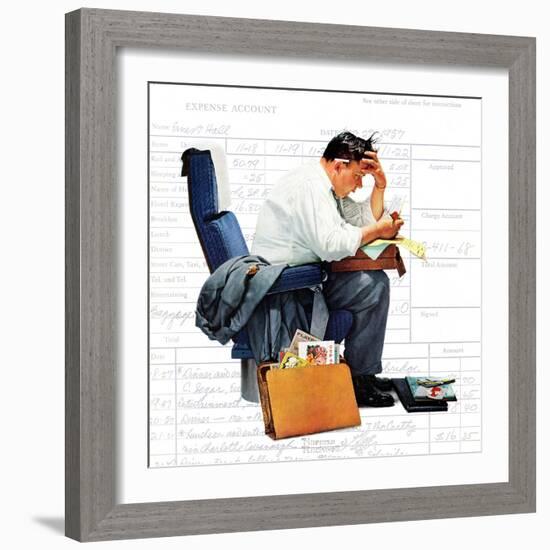 "Balancing the Expense Account", November 30,1957-Norman Rockwell-Framed Giclee Print