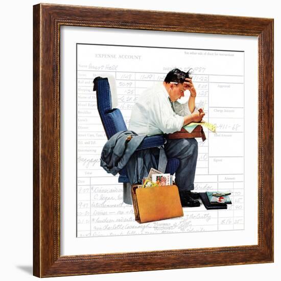 "Balancing the Expense Account", November 30,1957-Norman Rockwell-Framed Giclee Print