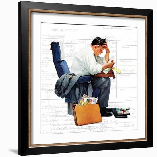 "Balancing the Expense Account", November 30,1957-Norman Rockwell-Framed Giclee Print