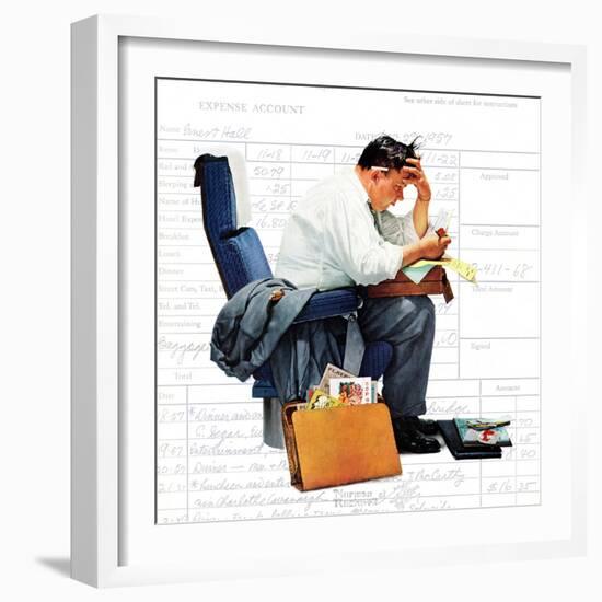 "Balancing the Expense Account", November 30,1957-Norman Rockwell-Framed Giclee Print