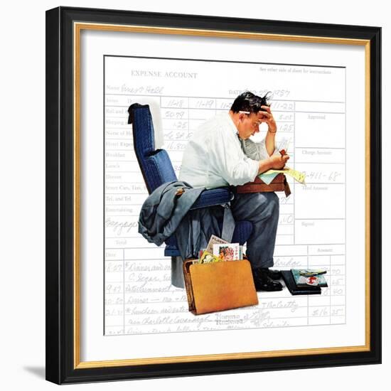 "Balancing the Expense Account", November 30,1957-Norman Rockwell-Framed Giclee Print