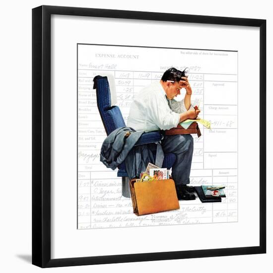 "Balancing the Expense Account", November 30,1957-Norman Rockwell-Framed Premium Giclee Print