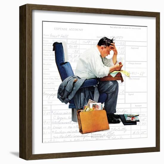 "Balancing the Expense Account", November 30,1957-Norman Rockwell-Framed Premium Giclee Print