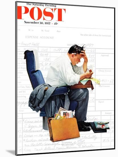 "Balancing the Expense Account" Saturday Evening Post Cover, November 30,1957-Norman Rockwell-Mounted Giclee Print