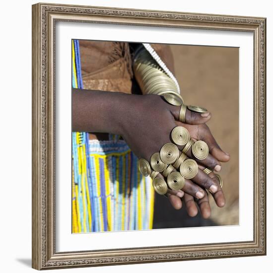 Balangida Lelu, Northern Tanzania;The Finery of a Datoga Woman;-Nigel Pavitt-Framed Photographic Print