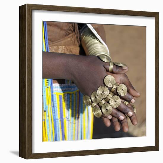 Balangida Lelu, Northern Tanzania;The Finery of a Datoga Woman;-Nigel Pavitt-Framed Photographic Print