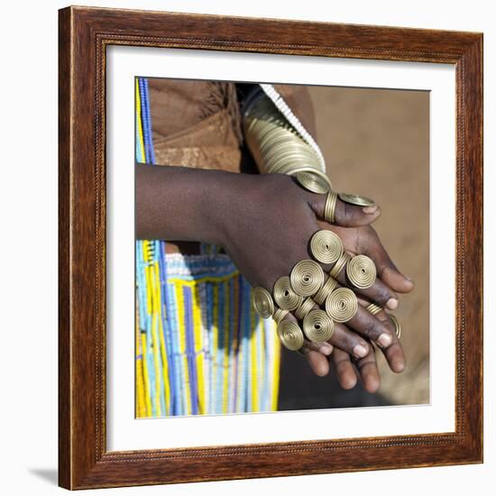 Balangida Lelu, Northern Tanzania;The Finery of a Datoga Woman;-Nigel Pavitt-Framed Photographic Print