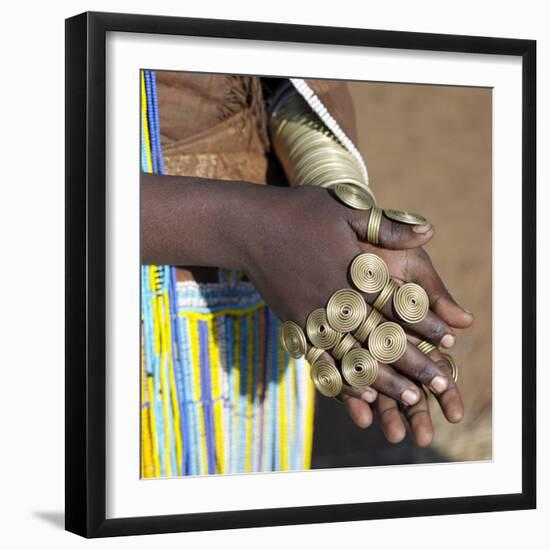 Balangida Lelu, Northern Tanzania;The Finery of a Datoga Woman;-Nigel Pavitt-Framed Photographic Print