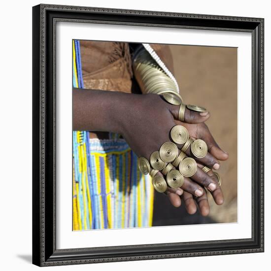 Balangida Lelu, Northern Tanzania;The Finery of a Datoga Woman;-Nigel Pavitt-Framed Photographic Print