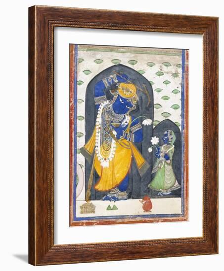 Balarama with Consort-null-Framed Art Print