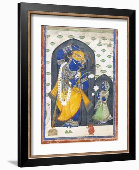 Balarama with Consort-null-Framed Art Print