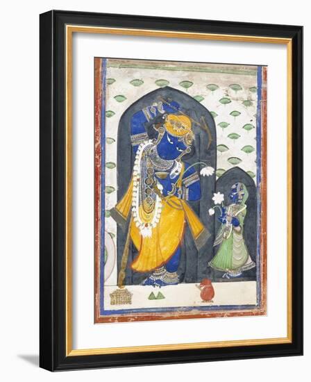 Balarama with Consort-null-Framed Art Print