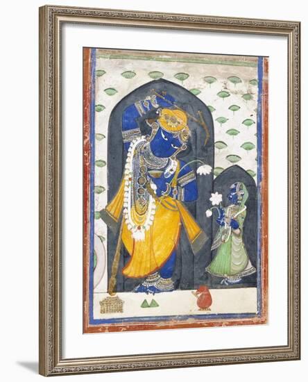 Balarama with Consort-null-Framed Art Print