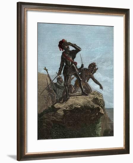 Balboa Discovering the Pacific Ocean in 1513-Stefano Bianchetti-Framed Giclee Print