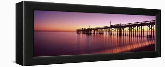 Balboa Pier at Sunset, Newport Beach, Orange County, California, Usa-null-Framed Stretched Canvas