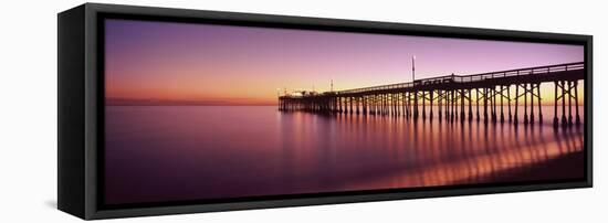 Balboa Pier at Sunset, Newport Beach, Orange County, California, Usa-null-Framed Stretched Canvas