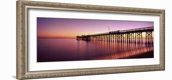 Balboa Pier at Sunset, Newport Beach, Orange County, California, Usa-null-Framed Photographic Print