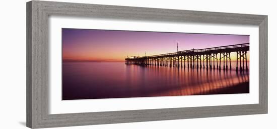 Balboa Pier at Sunset, Newport Beach, Orange County, California, Usa-null-Framed Photographic Print