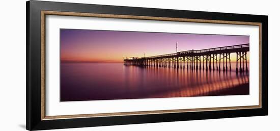 Balboa Pier at Sunset, Newport Beach, Orange County, California, Usa-null-Framed Photographic Print