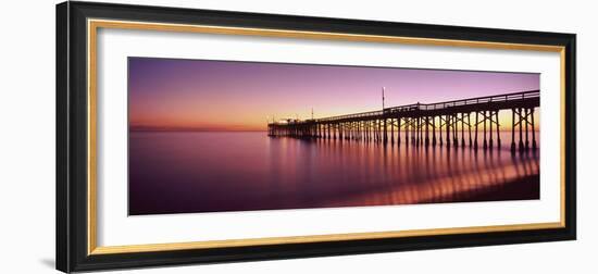 Balboa Pier at Sunset, Newport Beach, Orange County, California, Usa-null-Framed Photographic Print