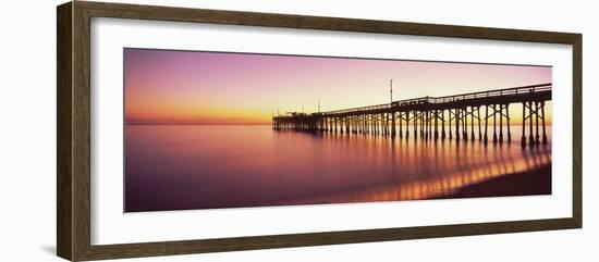 Balboa Pier at sunset, Newport Beach, Orange County, California, USA-null-Framed Photographic Print