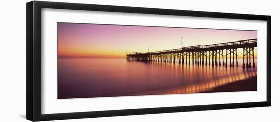 Balboa Pier at sunset, Newport Beach, Orange County, California, USA-null-Framed Photographic Print