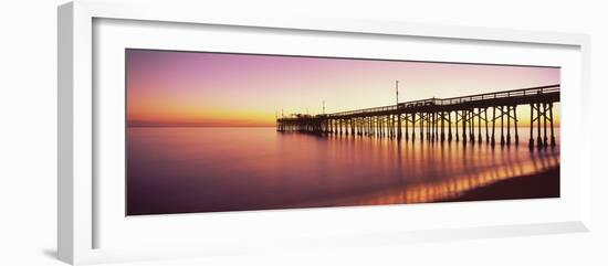 Balboa Pier at sunset, Newport Beach, Orange County, California, USA-null-Framed Photographic Print