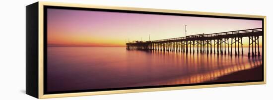 Balboa Pier at sunset, Newport Beach, Orange County, California, USA-null-Framed Premier Image Canvas