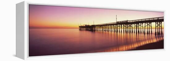 Balboa Pier at sunset, Newport Beach, Orange County, California, USA-null-Framed Premier Image Canvas
