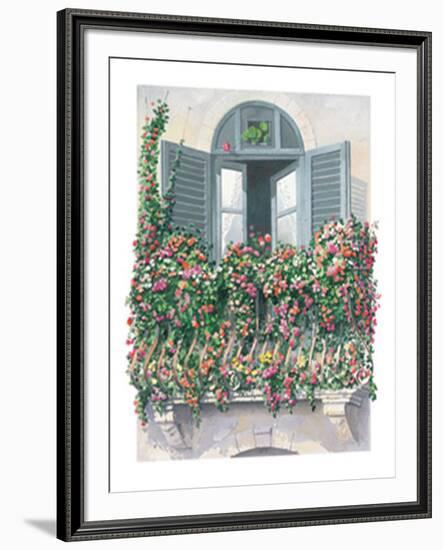 Balcone Fiorito-Libero Patrignani-Framed Art Print