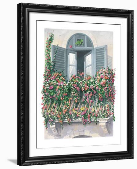 Balcone Fiorito-Libero Patrignani-Framed Art Print